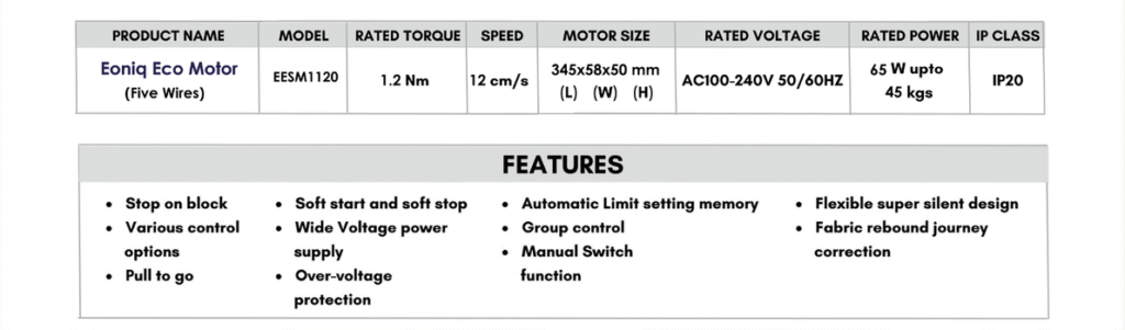 eco motors features